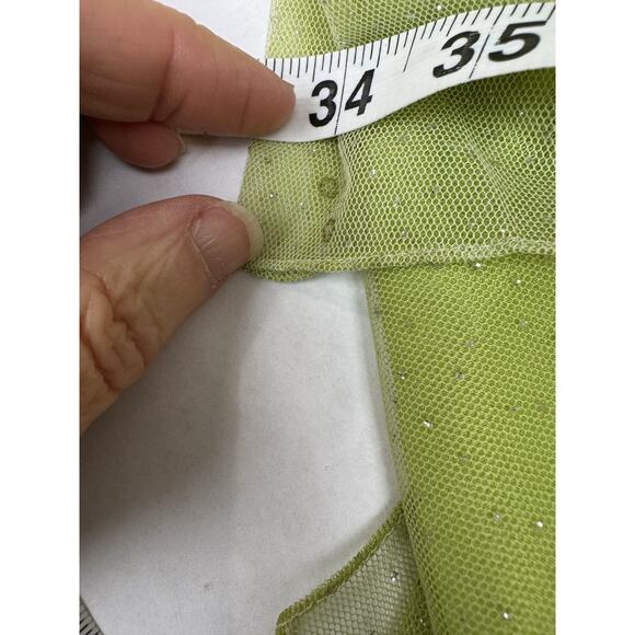 Vintage Y2K 90s Fairy Dress Strapless Handkerchief Hem Ruffles Tinkerbell Small - Picture 3 of 10